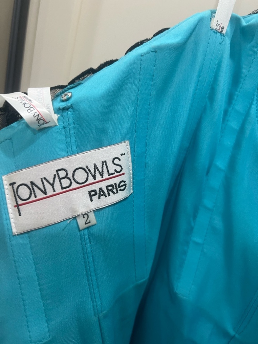 Tony Bowls turquoise prom dress - Picture 5 of 5